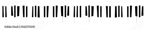 Here is a stylized, distorted retro piano keyboard.