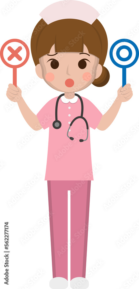 Female medical worker choice question, medical staff, emoji cartoons Female medical worker choice question, medical staff, emoji cartoons