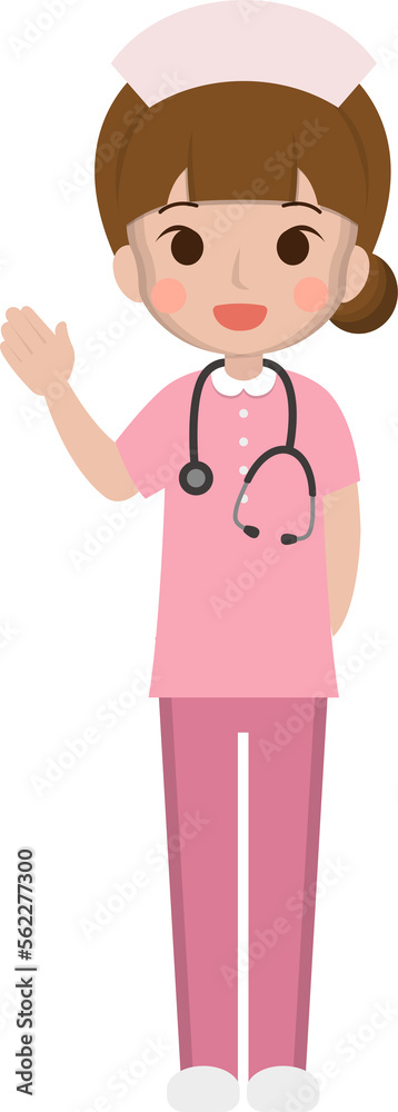 Female medical worker, medical staff, emoji cartoon Female medical worker, medical staff, emoji cartoon