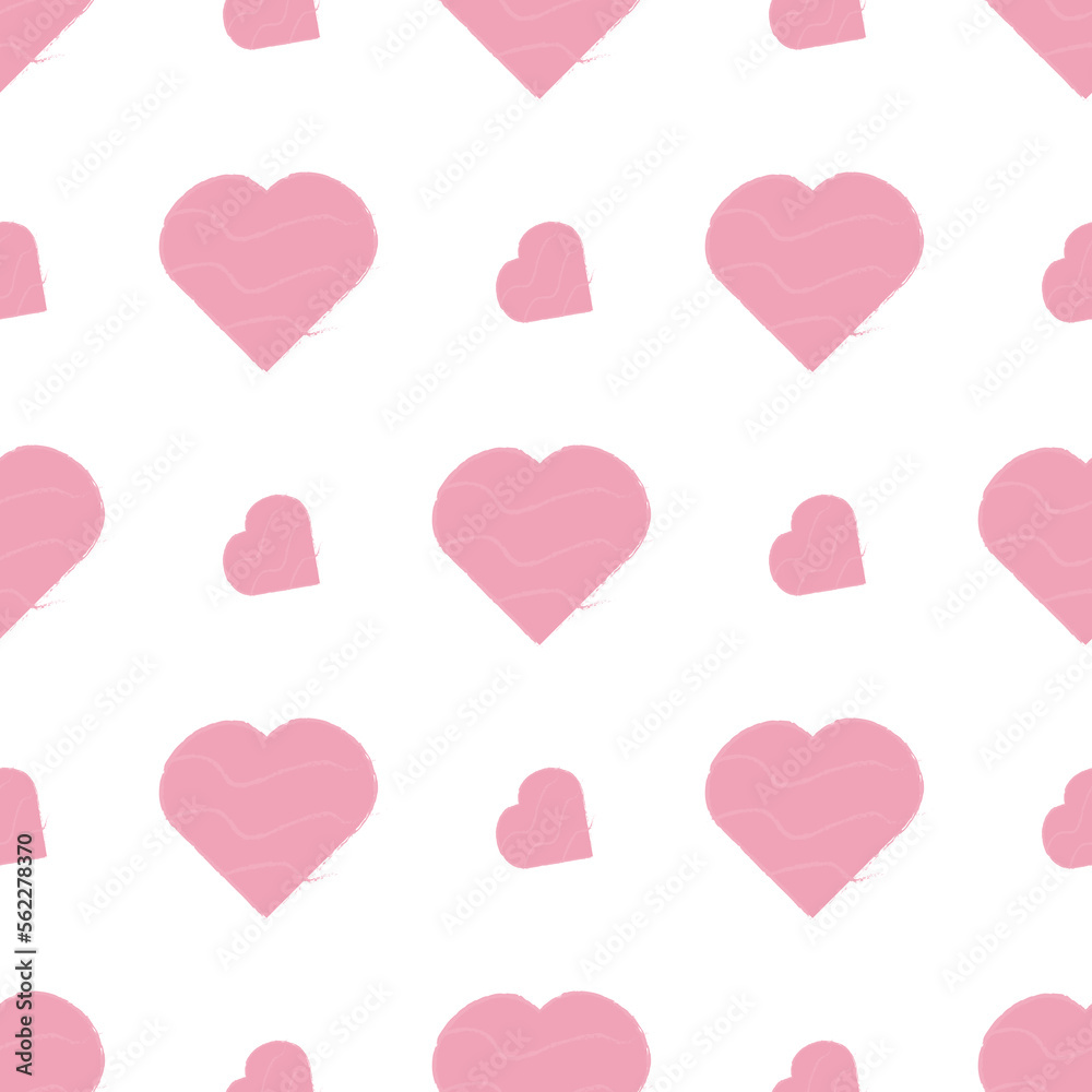 Pink heart. Pink vector heart shapes in beautiful style on white background. Vector isolated collection.
