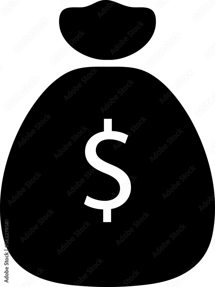 Money bag sign icon trendy style illustration on white background..eps Money bag sign icon trendy style illustration on white background..eps