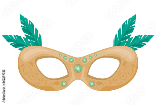 yellow mardi gras mask