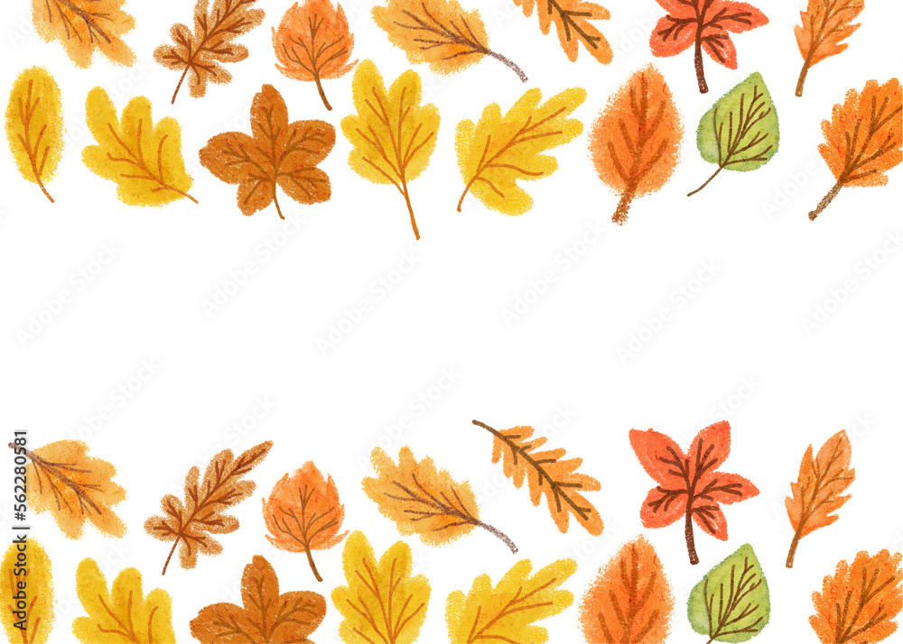autumn leaf frame background