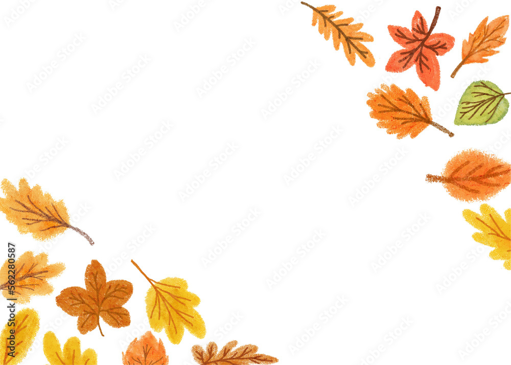 autumn leaf frame background