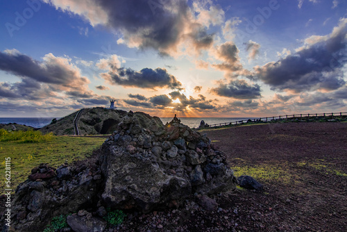 sunrise over the field