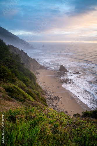 Northern California Beach painted in stormy light