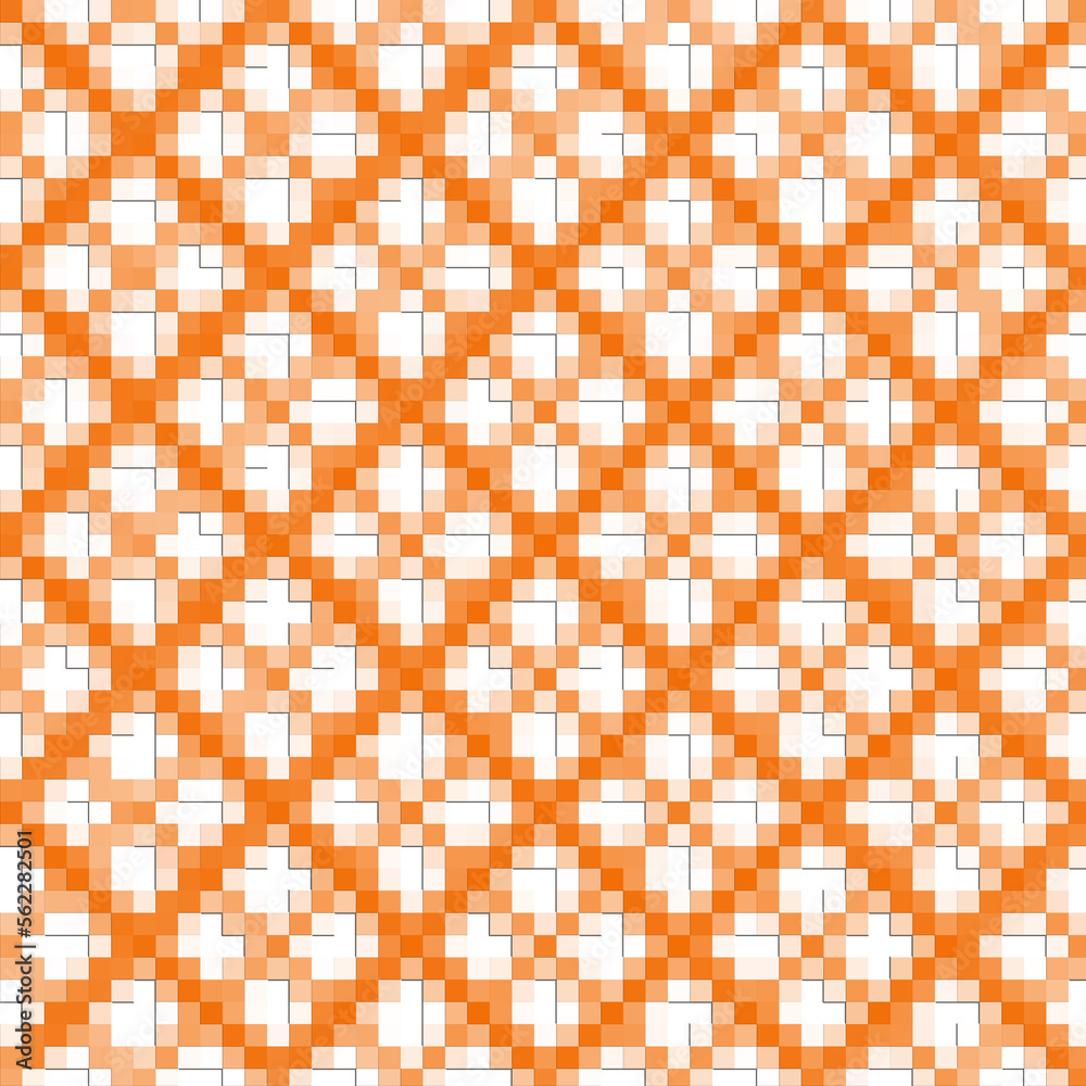 Illustrated fabric fur on lattice shape on bright orange seamless pattern background. Ideal for wallpaper, template, stencil etc., Illustrated fabric fur on lattice shape on bright orange seamless pattern background. Ideal for wallpaper, template, stencil etc.,