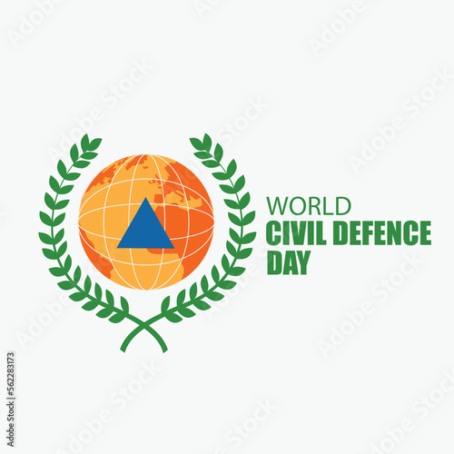 Vector Illustration World Civil Defence Day. Simple and Elegant Design