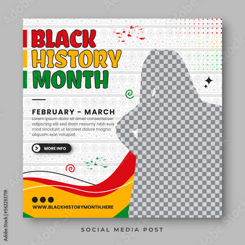 Black history month social media banner template