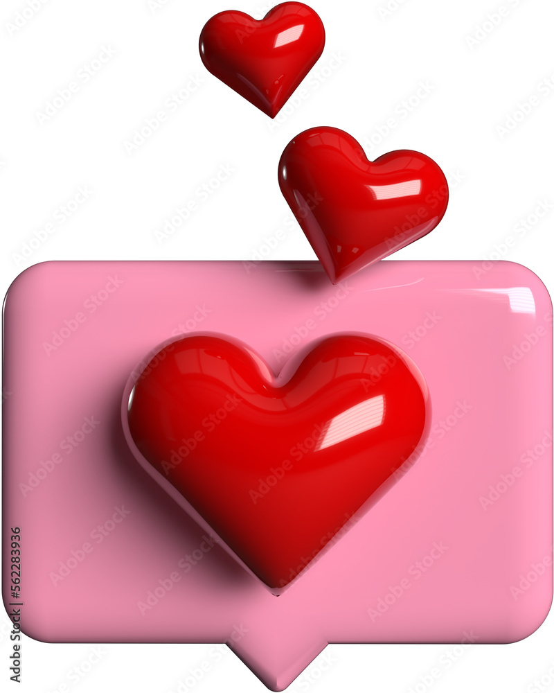 Pink And Red 3D Isolated Realistic Glossy Valentines Heart Shape Icon Illustration Pink And Red 3D Isolated Realistic Glossy Valentines Heart Shape Icon Illustration