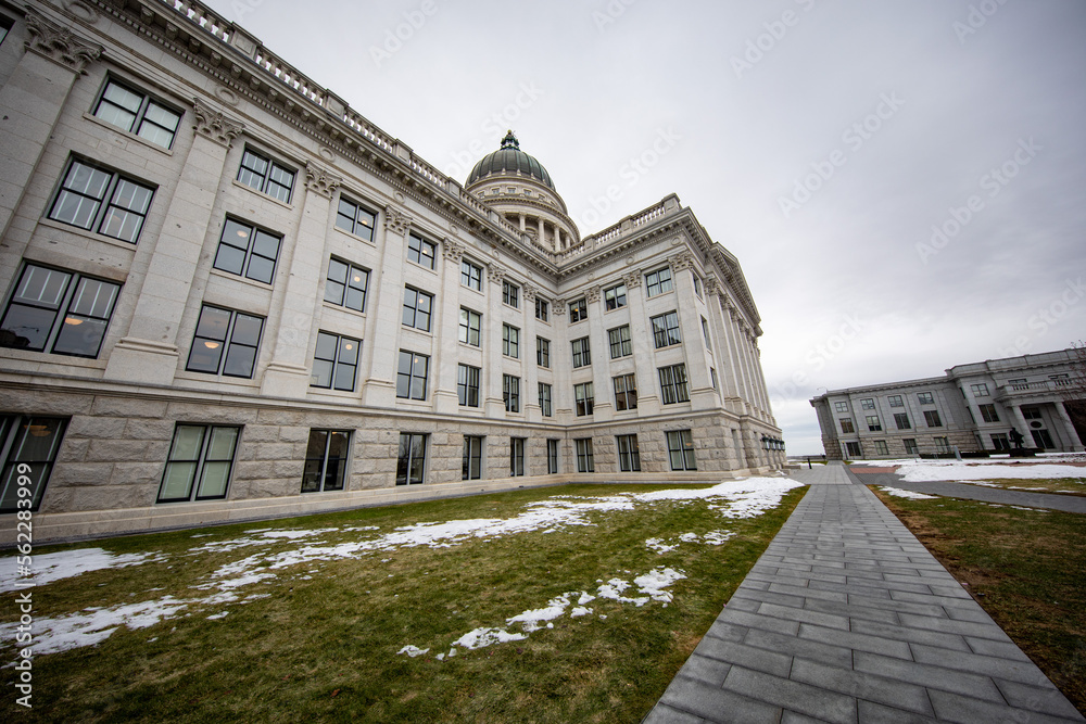 Utah State Capitol Building in winter