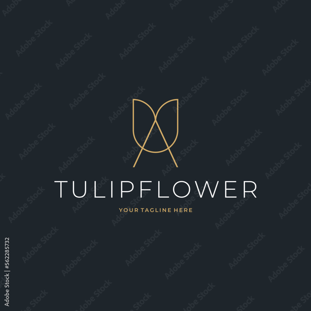 Abstract Tulip Flower Initial Letter A typography Logo custom logo design Vector Florist Massage Illustration Abstract Tulip Flower Initial Letter A typography Logo custom logo design Vector Florist Massage Illustration