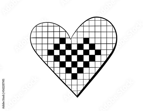 heart in black and white