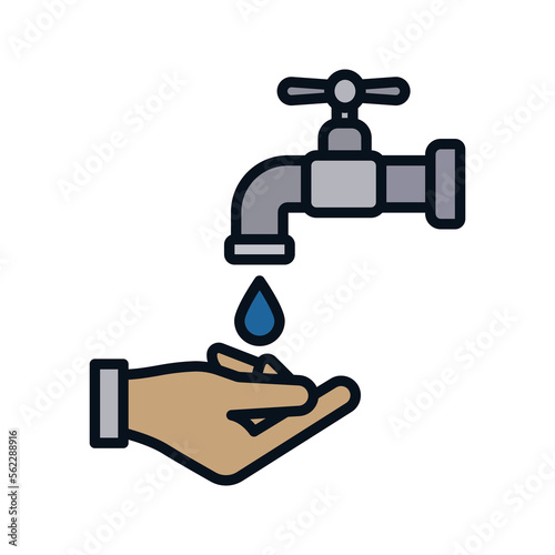 Washing hand icon. sign for mobile concept and web design. vector illustration