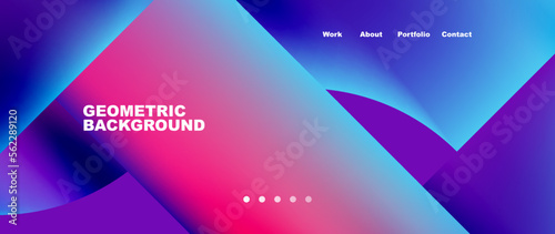 Minimal geometric abstract background. Circle and line design. Trendy techno business template for wallpaper, banner, background or landing
