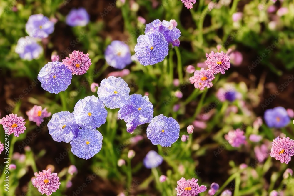 Spring Wildflowers Seamless Texture Pattern Tiled Repeatable Tessellation Background Image