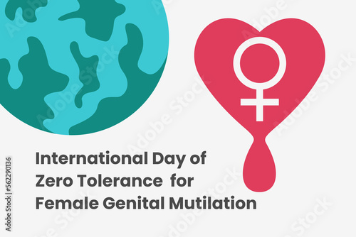Illustration vector graphic of international day of zero tolerance for female genital mutilation. Good for poster