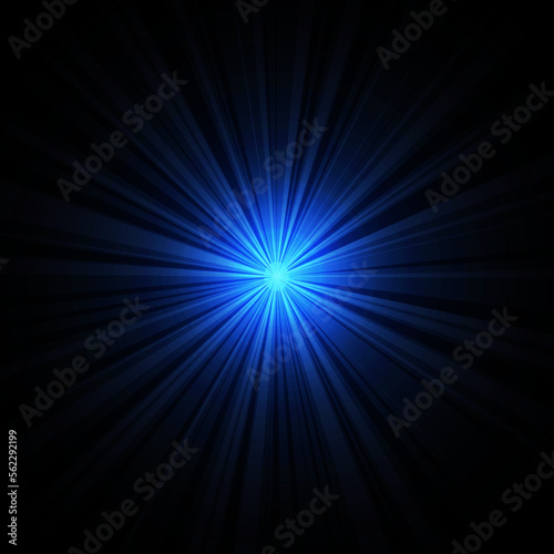 Blue Star Flare Explosion Disco Background
