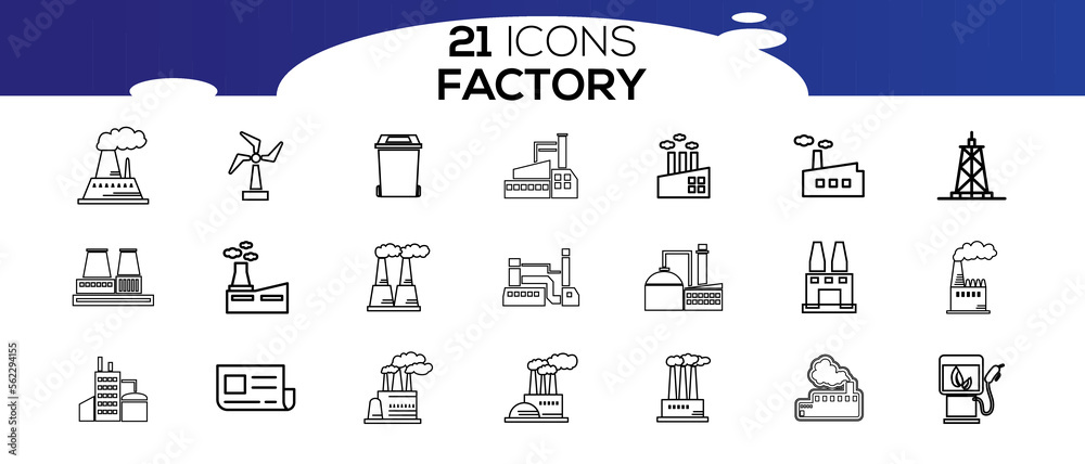 FACTORY ICON SET DESIGN FACTORY ICON SET DESIGN