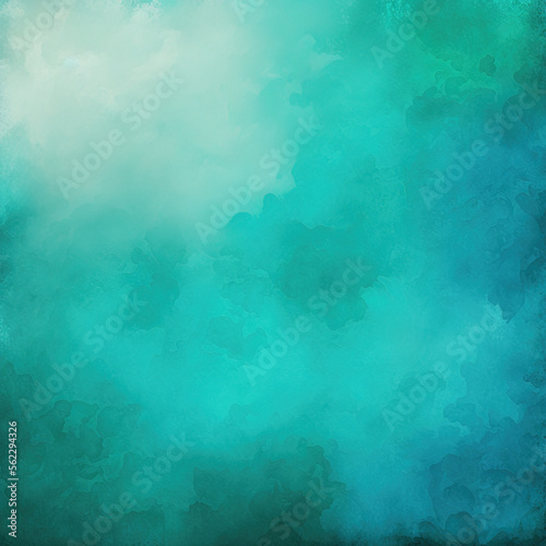 Blue Green Teal Background. Gradient texture grunge. Generative AI.