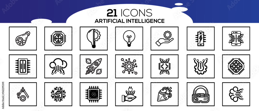 artificial intelligence ICON SET DESIGN artificial intelligence ICON SET DESIGN