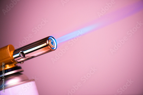 Photos blue flame from blowtorch