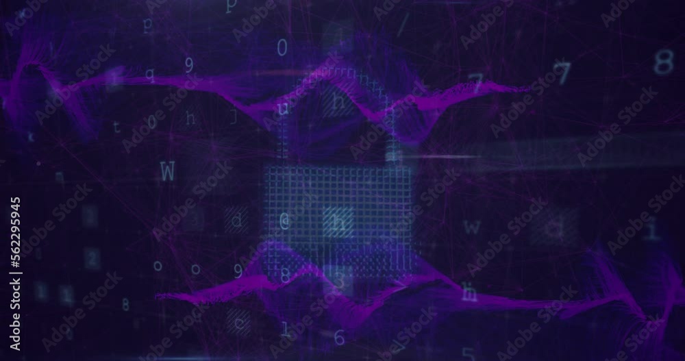 Animation of security cyber attack warning, digital cloud and data processing Animation of security cyber attack warning, digital cloud and data processing