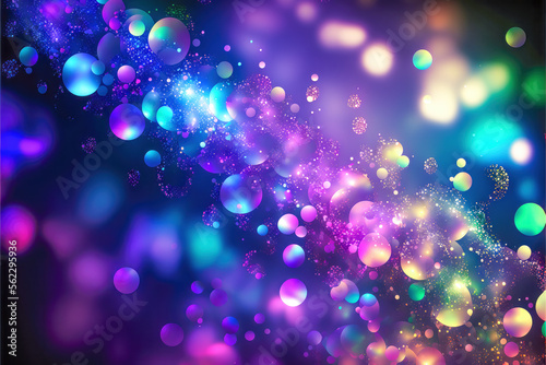 Opalescent Abstract Background with Bokeh. Created with Generative AI Technology