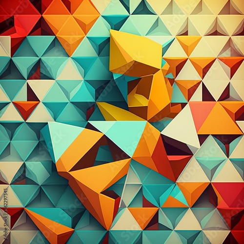 abstract geometric background  generative AI 