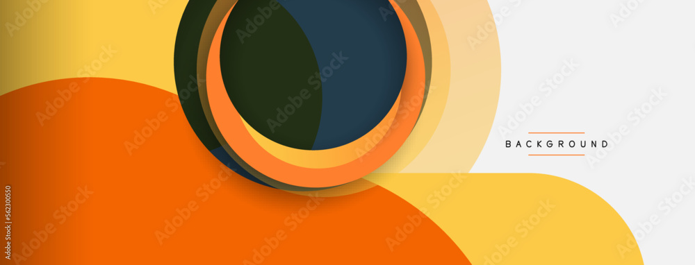 Circle and round shapes abstract background. Vector illustration for wallpaper banner background or landing page Circle and round shapes abstract background. Vector illustration for wallpaper banner background or landing page