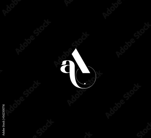 AA letter logo design template elements. Modern abstract digital alphabet letter logo. Vector illustration.