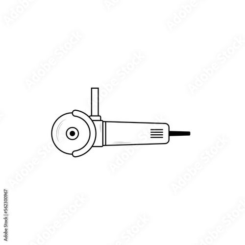 Hand grinding machine icon vector graphics