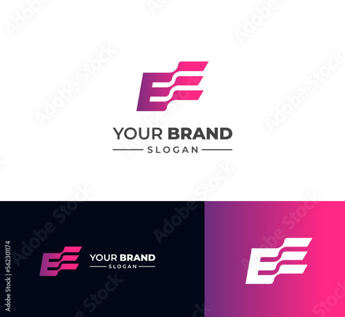 EE letter logo design template elements. Modern abstract digital alphabet letter logo. Vector illustration. Colorful EE logo.