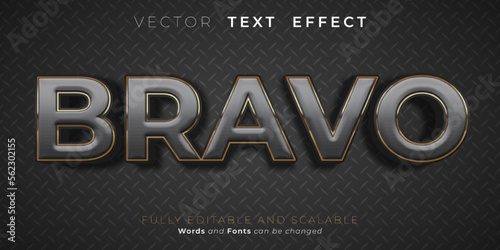 Bravo editable 3d style text tittle