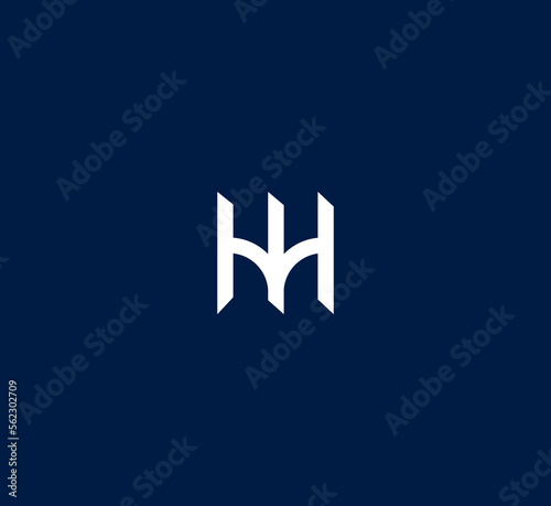 HH letter logo design template elements. Modern abstract digital alphabet letter logo. Vector illustration