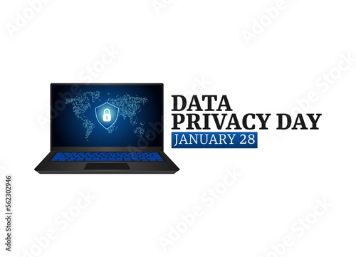 vector graphic of data privacy day good for data privacy day celebration. flat design. flyer design.flat illustration.