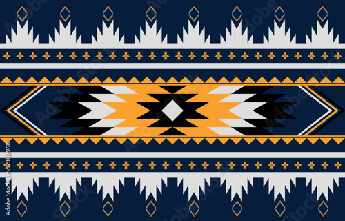 American Indian native seamless pattern, wallpaper, clothing, wrapping, batik, fabric, Vector illustration embroidery style.