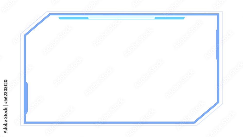Abstract hi-tech HUD sci-fi display interface frame digital technology element