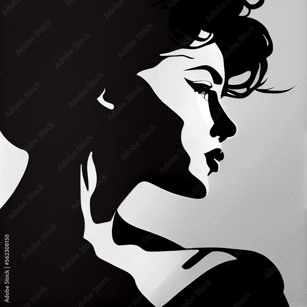the silhouette of a beautiful woman