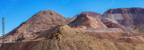 Soledad Mountain Project for gold and silver mining shown on a sunny, windy day, Mojave, California, United States, January 17, 2023.