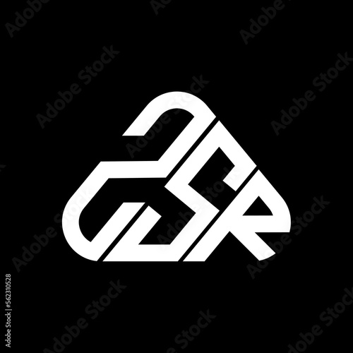 ZSR letter logo creative design with vector graphic, ZSR simple and modern logo. photo