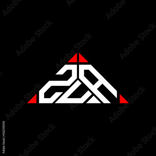 ZUA letter logo creative design with vector graphic, ZUA simple and modern logo. photo