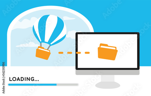 File Transfer in the Cloud with Loading Bar