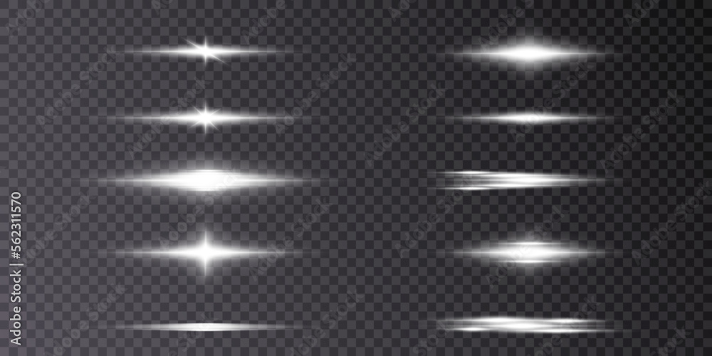 Set of light effects spotlight glowing light isolated on transparent background. light lines. Solar flare with rays and glare. Glow effect. Starburst with shimmering sparkles. Set of light effects spotlight glowing light isolated on transparent background. light lines. Solar flare with rays and glare. Glow effect. Starburst with shimmering sparkles.