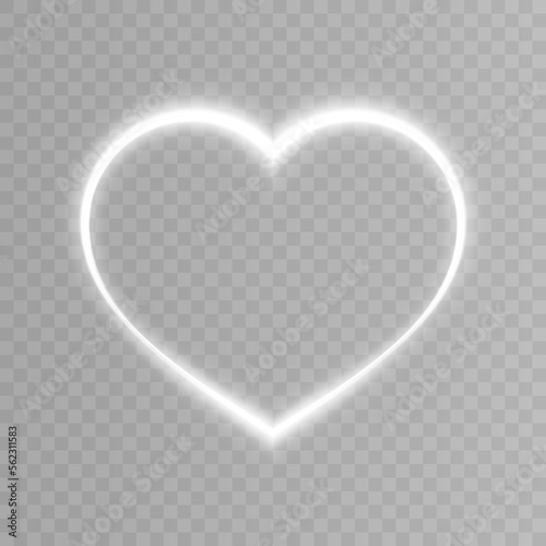 Radiant heart shape frame with shimmering fairy dust bursts. Design element for Valentine's Day. Vector for web design and illustrations.