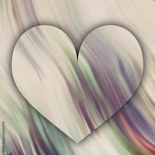 Romantic heart artistic watercolor background.