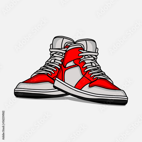 Shoes Sneaker Footwear Vector Illustration 