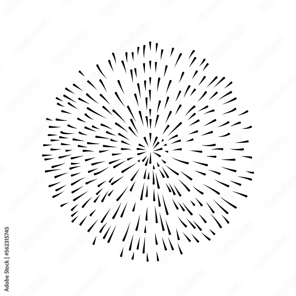 Obraz premium Flat New Year Fireworks