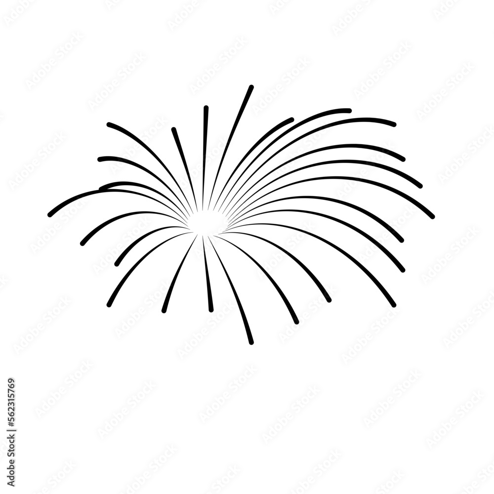 Flat New Year Fireworks