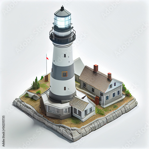 Model of lighthaus 3d, isometric photo